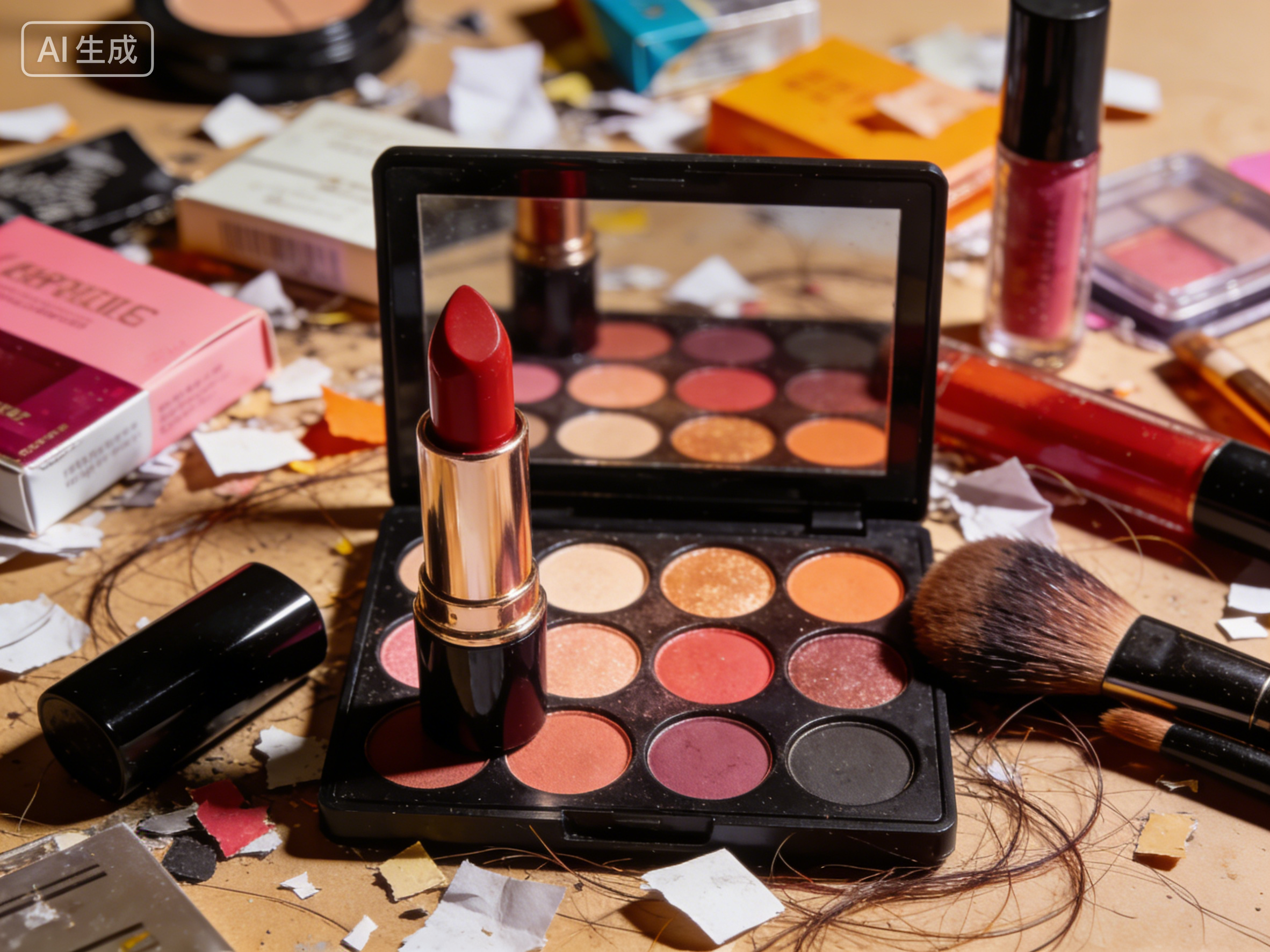 美妆商品换背景效果展示