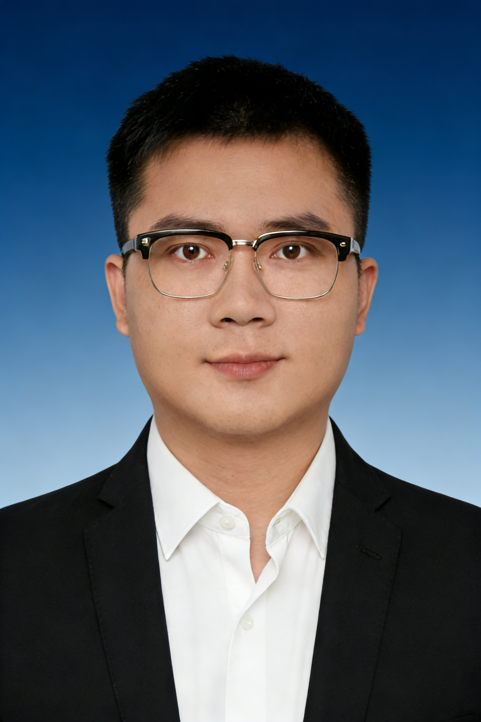 渐变蓝证件照换色示例1