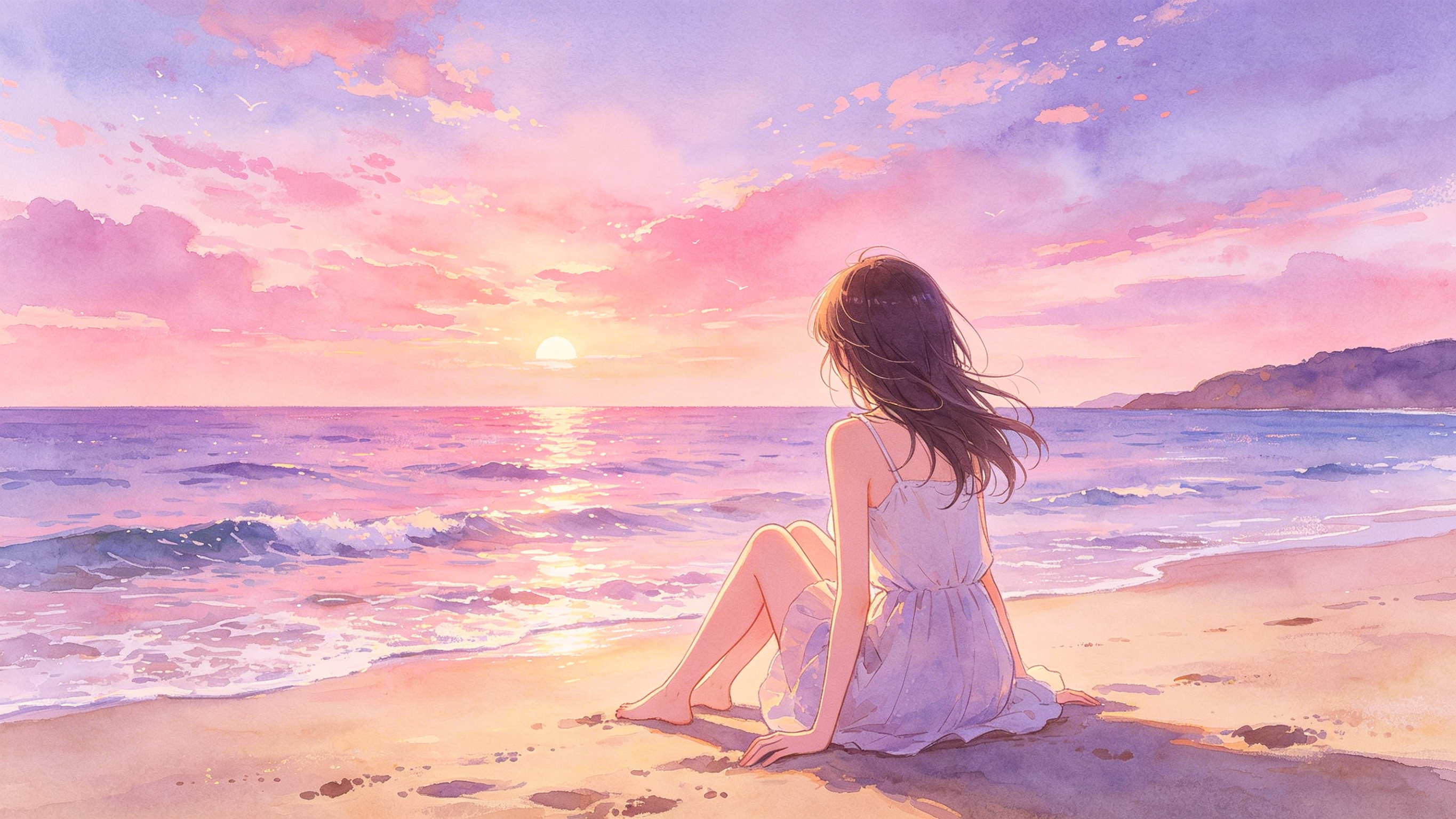 治愈系动漫壁纸生成示例1